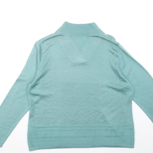 Eastex Women's Blue Collared Jumper Size 16