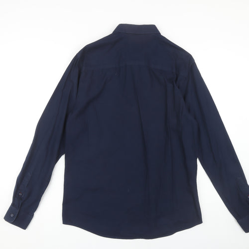 Jack & Jones Men's Large Blue Casual Long Sleeve Shirt