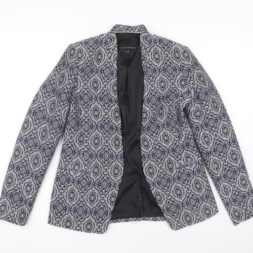 Banana Republic Women's Blue Geometric Blazer Size 6