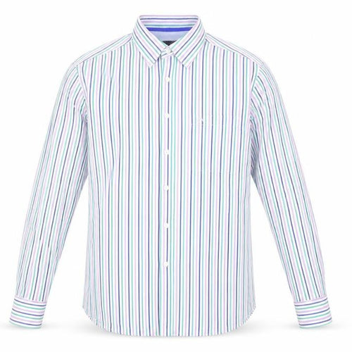 Austin Reed Men's Multicoloured Striped Dress Shirt L