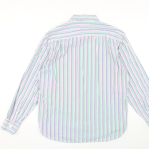 Austin Reed Men's Multicoloured Striped Dress Shirt L