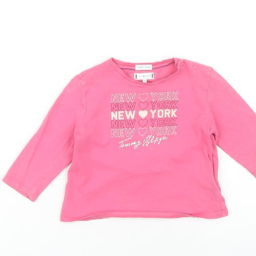 Tommy Hilfiger Unisex Pink Graphic T-Shirt 12-18M