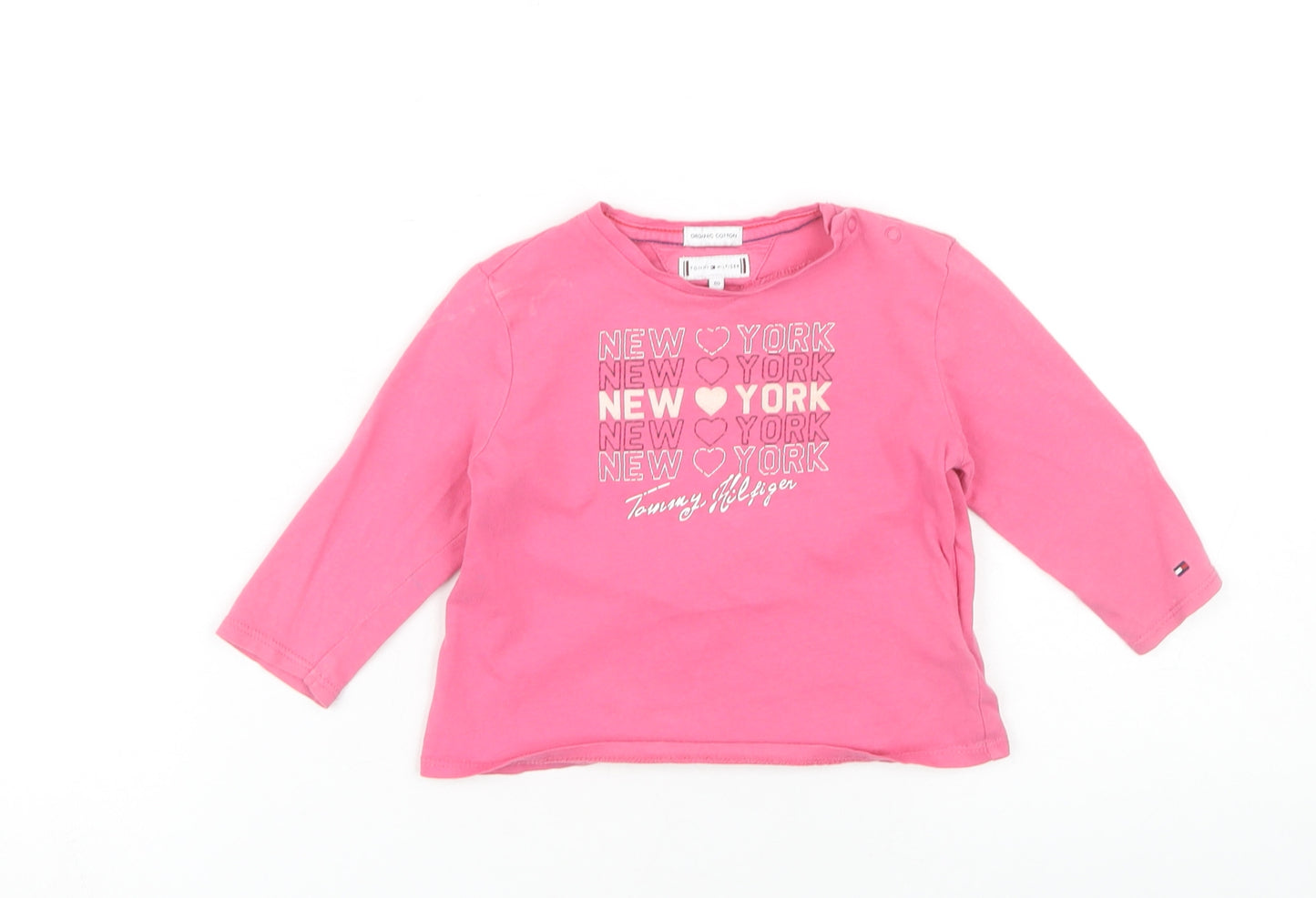 Tommy Hilfiger Unisex Pink Graphic T-Shirt 12-18M
