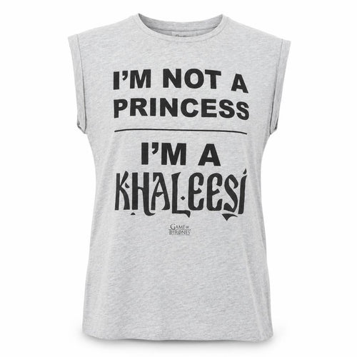 Game of Thrones Women's Grey T-Shirt, Size 8, Sleeveless