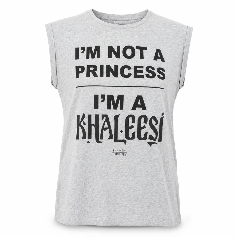 Game of Thrones Women's Grey T-Shirt, Size 8, Sleeveless