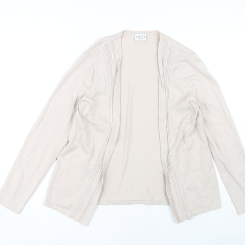 Eastex Women's Beige Open Front Cardigan Size 10