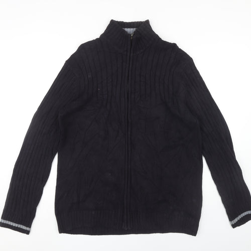 Thomas Nash Men's Black Full Zip Jumper L