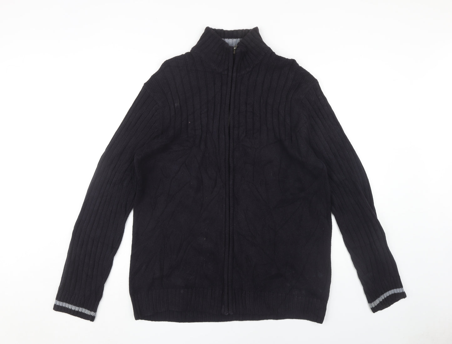Thomas Nash Men's Black Full Zip Jumper L