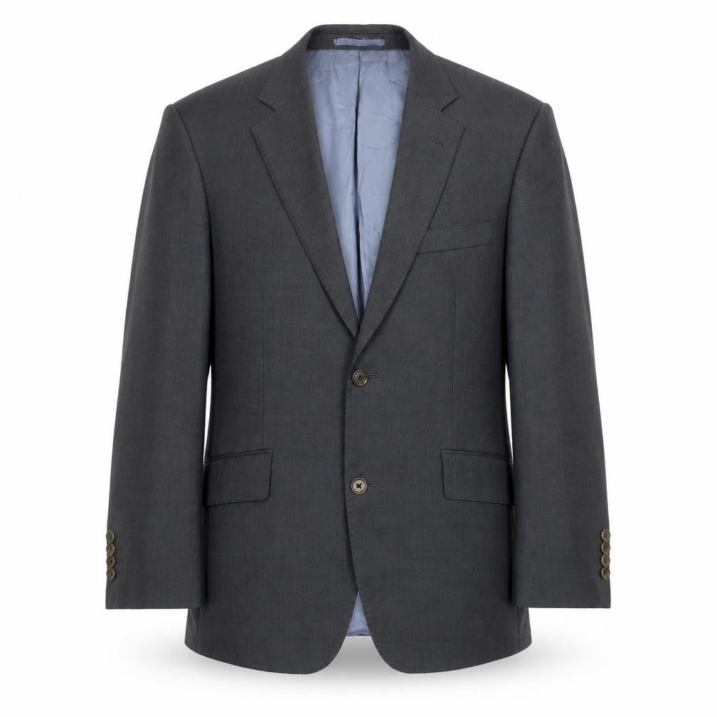 Front view of Austin Reed Men's Grey Blazer 38R Wool Formal Jacket