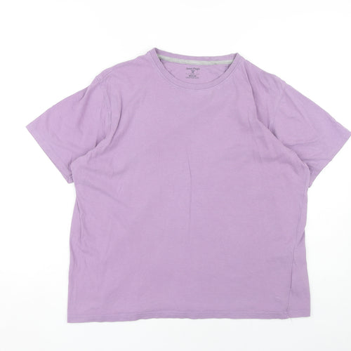 James Pringle Men’s Purple Crew Neck Cotton T-Shirt