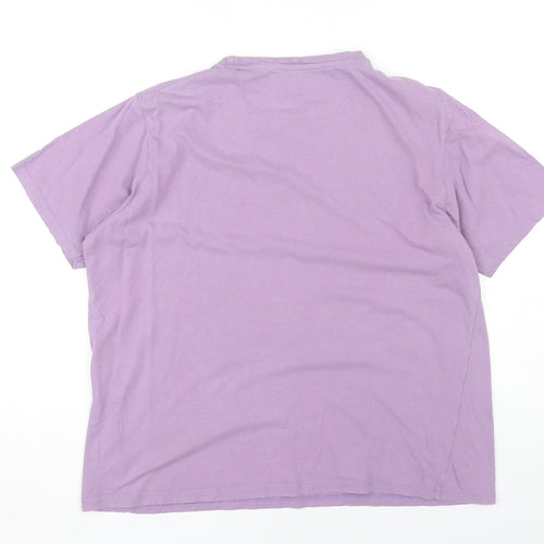 James Pringle Men’s Purple Crew Neck Cotton T-Shirt