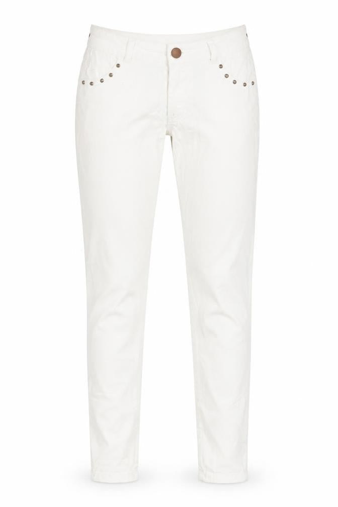 Front view of Clockhouse Women’s White Skinny Jeans, size UK 8