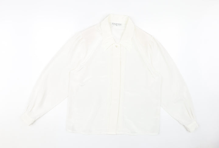 Eastex Women's White Collared Blouse Size 12