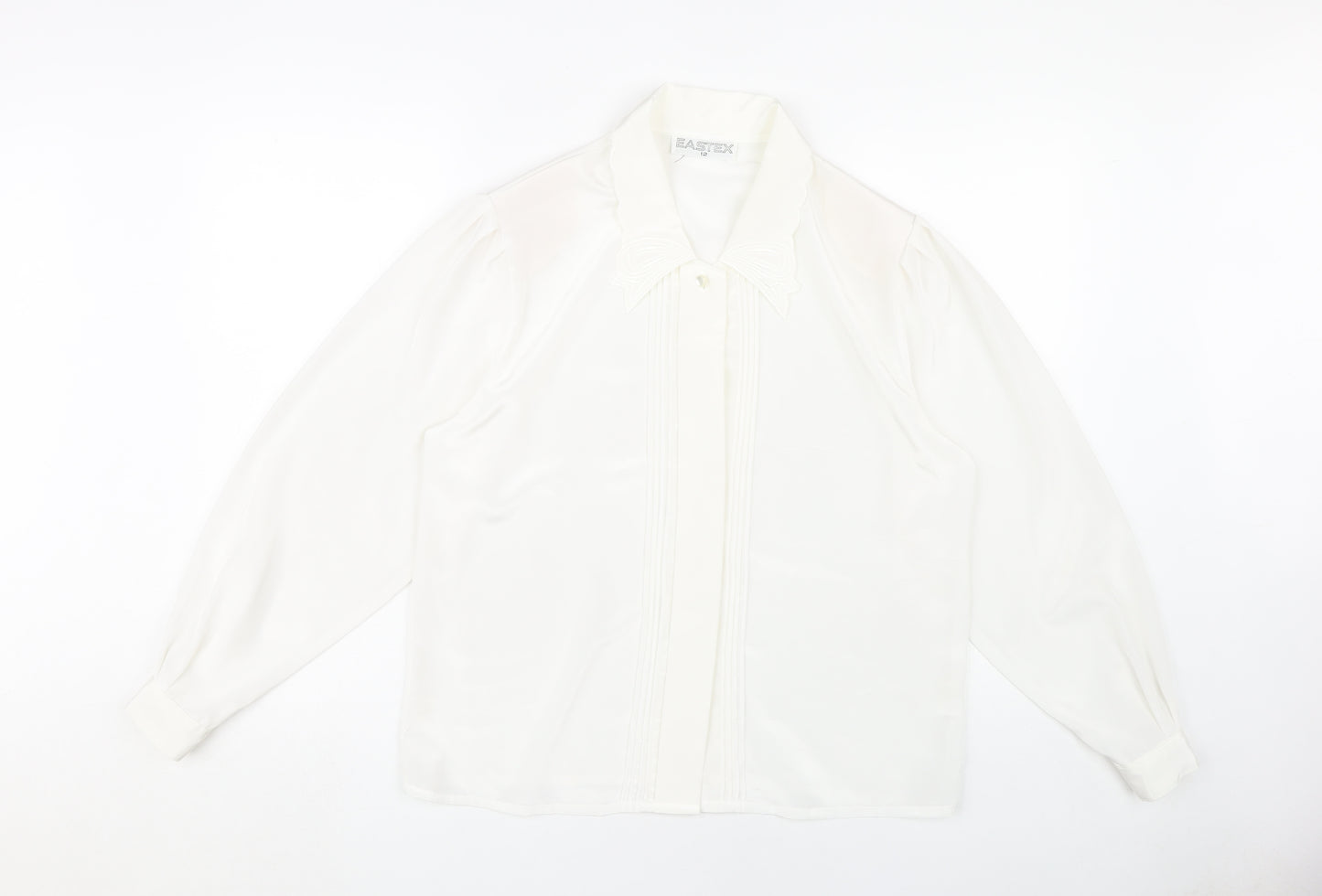 Eastex Women's White Collared Blouse Size 12