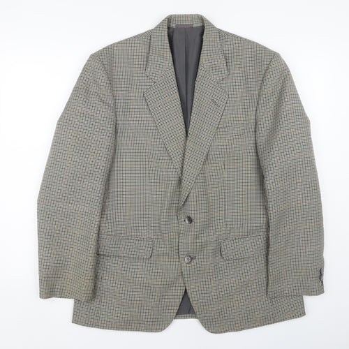 Centaur Men's Grey 40 Blazer, Check Pattern, Vintage
