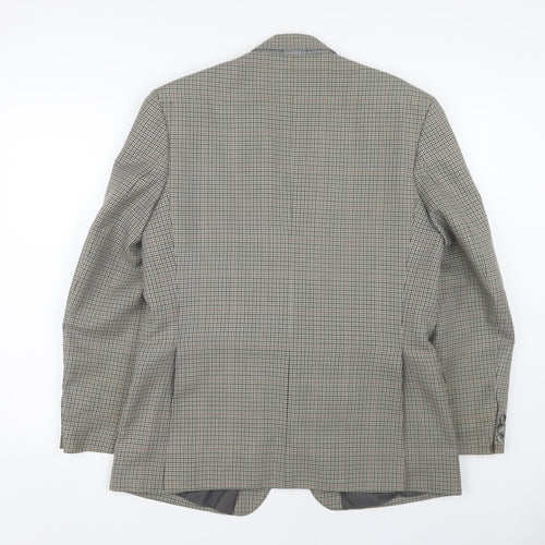 Centaur Men's Grey 40 Blazer, Check Pattern, Vintage