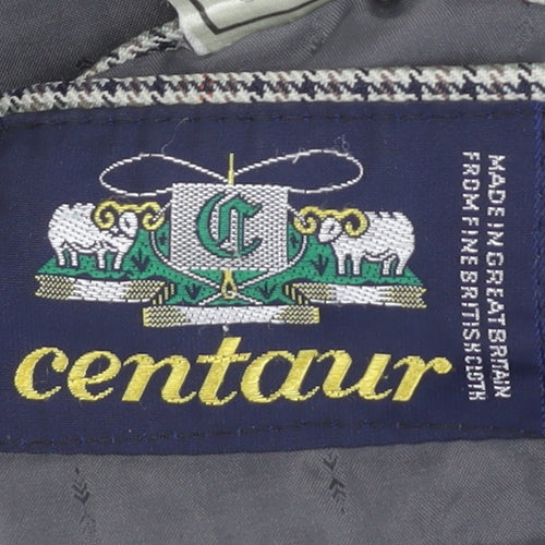 Centaur Men's Grey 40 Blazer, Check Pattern, Vintage