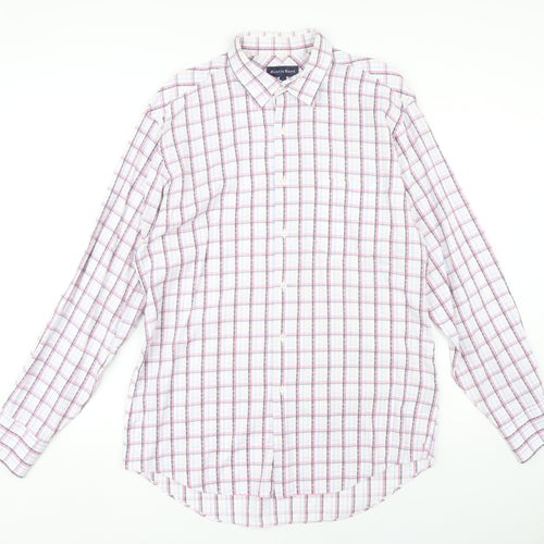 Austin Reed Men's Multicoloured Check Shirt L