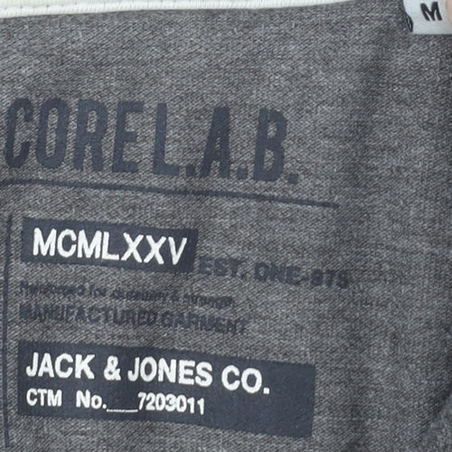 Jack & Jones Men's Grey Polo Shirt, Short Sleeve Casual