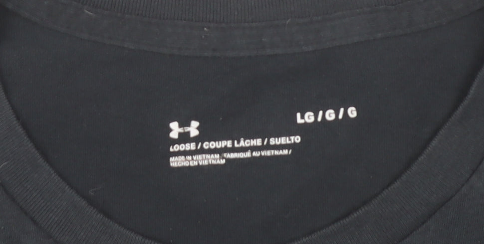 Under Armour Men's Black Graphic Tee Size L Relaxed Fit