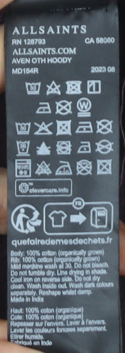 AllSaints Men's Brown Pullover Hoodie S