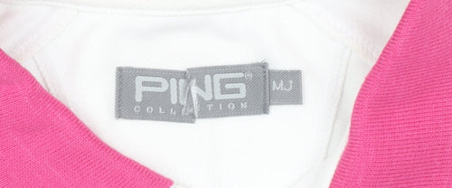 PING Unisex Kids White Polo Shirt M