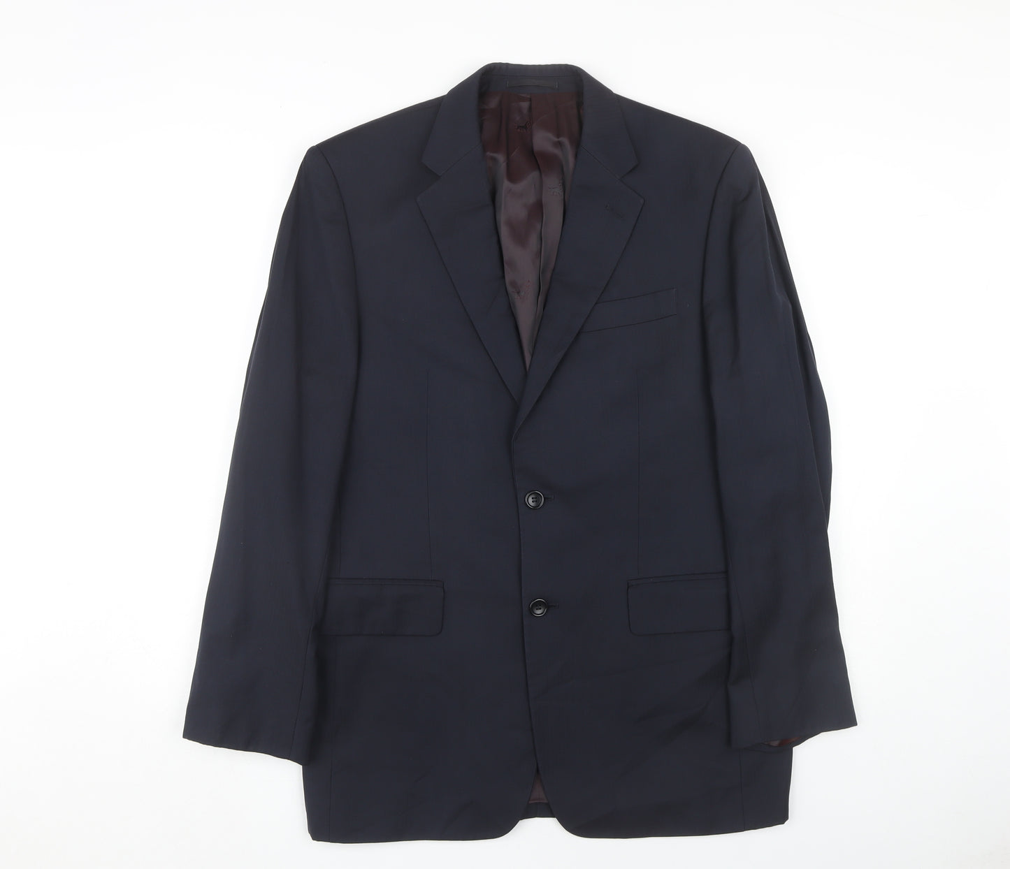 Chester Barrie Men's Blue Wool Blazer, Size 38R