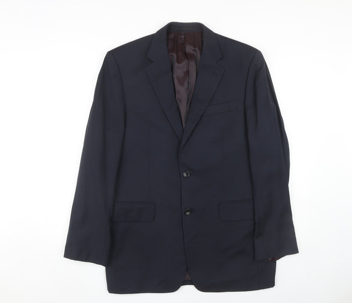 Chester Barrie Men's Blue Wool Blazer, Size 38R
