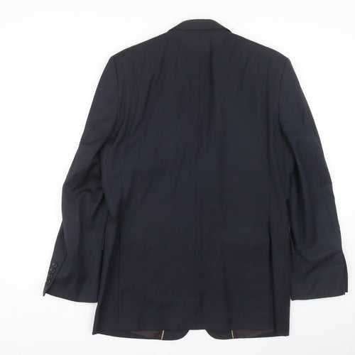 Chester Barrie Men's Blue Wool Blazer, Size 38R