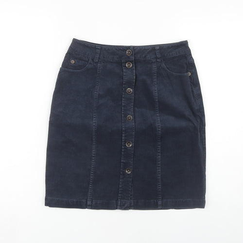 Fat Face Women's Blue Corduroy Pencil Skirt Size 6