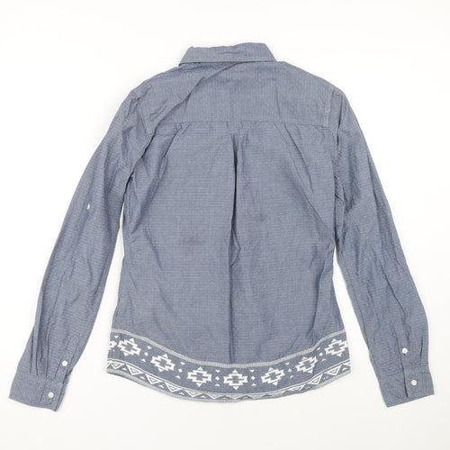 Superdry Women's Blue Button-Up Shirt S