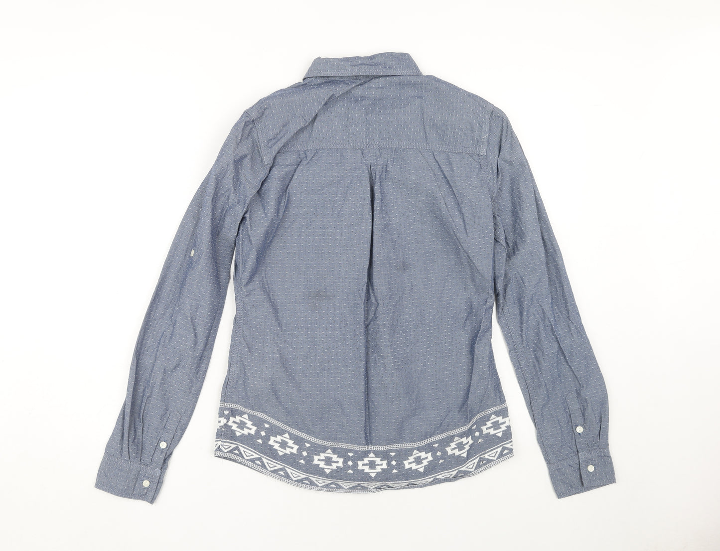Superdry Women's Blue Button-Up Shirt S