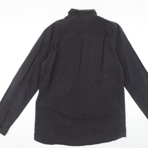 Jack & Jones Men's Black Button-Up Shirt L