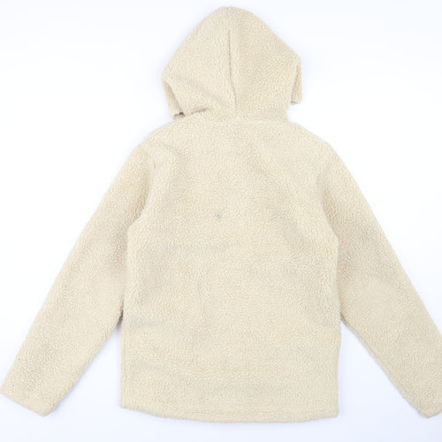 Kangaroo Poo Girls Beige Hooded Jacket 13 Years Casual Winter
