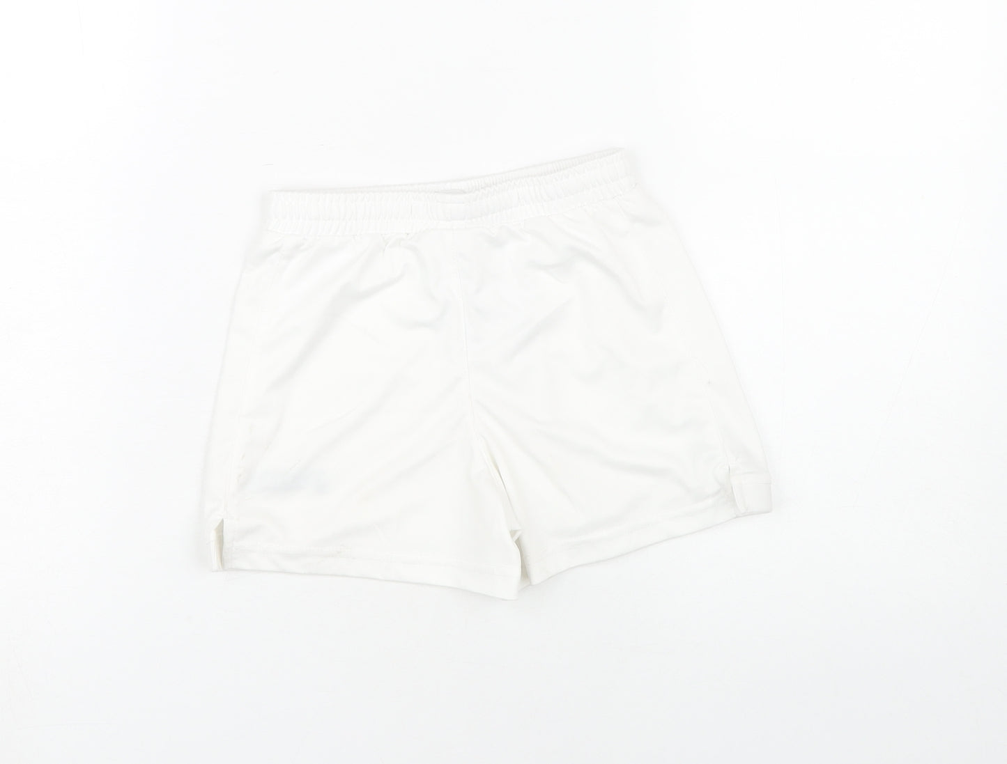 Joma Boys White Athletic Shorts Size 4 Polyester