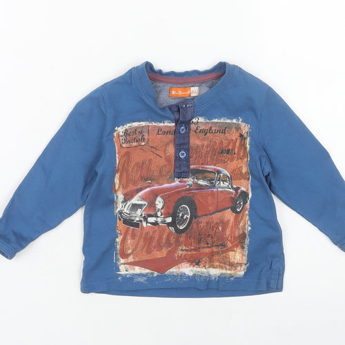 Ben Sherman Boys Blue Car Print T-Shirt 6-12 Months