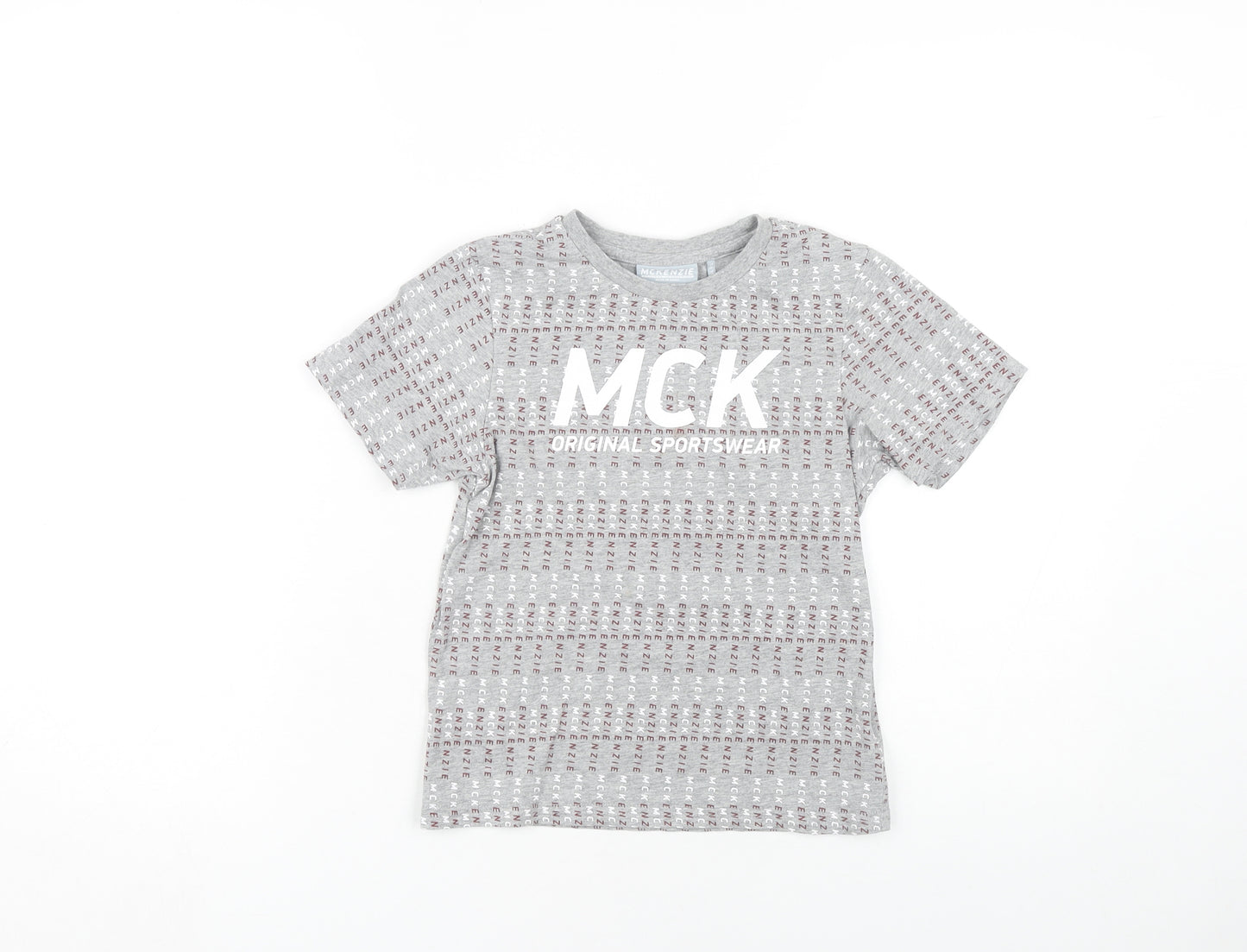 McKenzie Boys Grey Graphic T-Shirt 7-8 Years