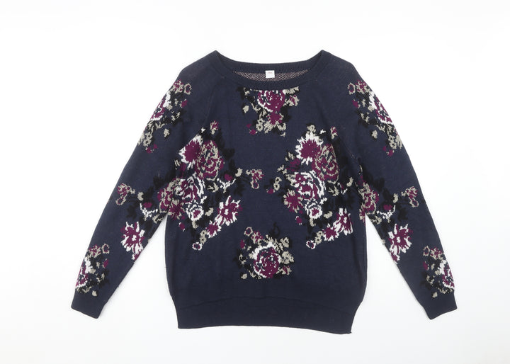 s.Oliver Women's Multicoloured Floral Pullover Jumper Size 10