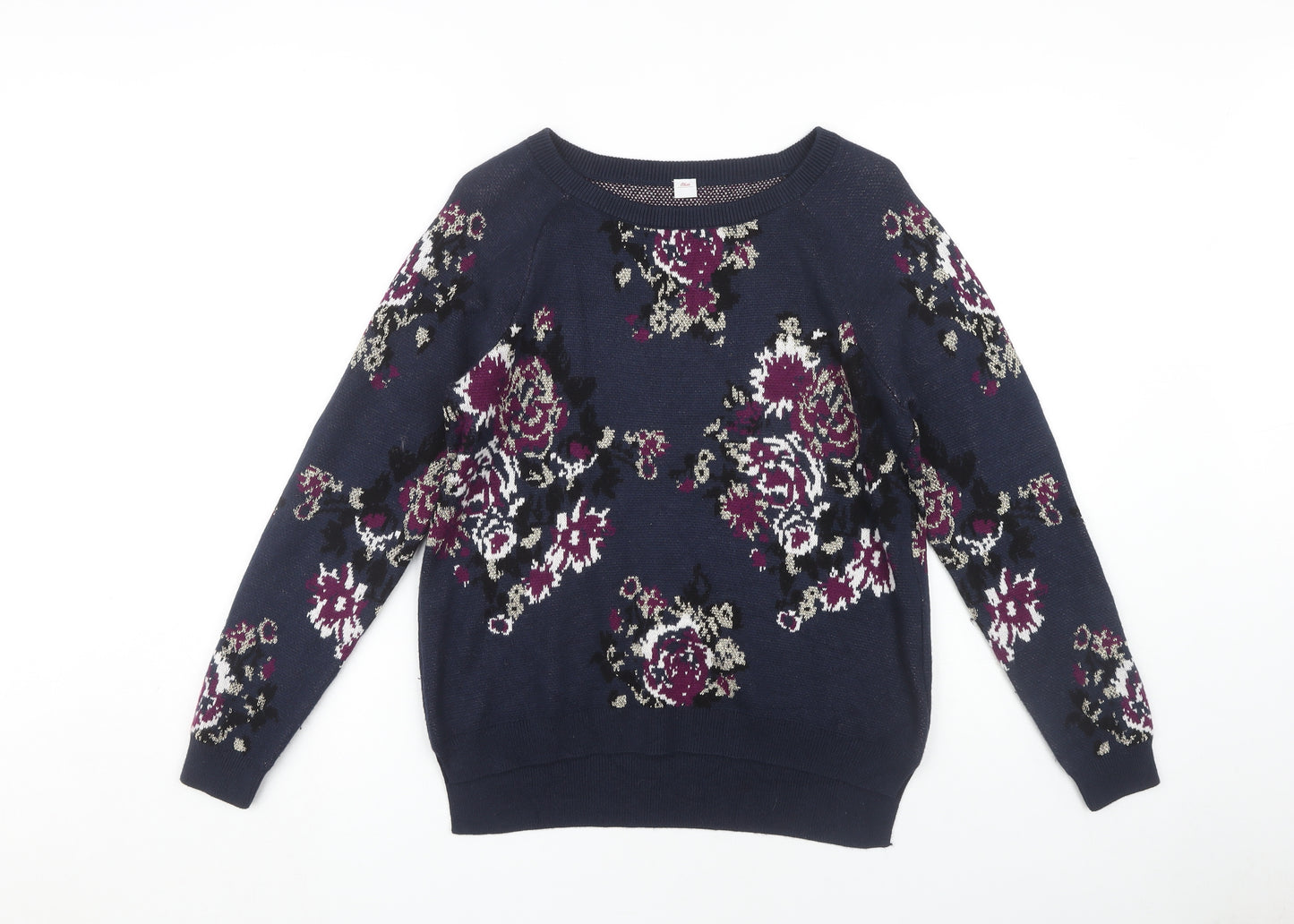 s.Oliver Women's Multicoloured Floral Pullover Jumper Size 10