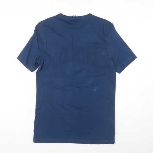 Everlast Men's Blue Graphic Print Crew Neck T-Shirt S
