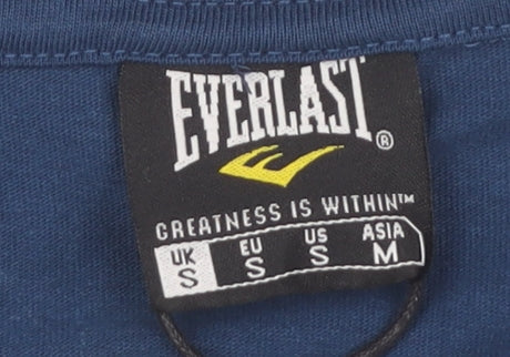 Everlast Men's Blue Graphic Print Crew Neck T-Shirt S