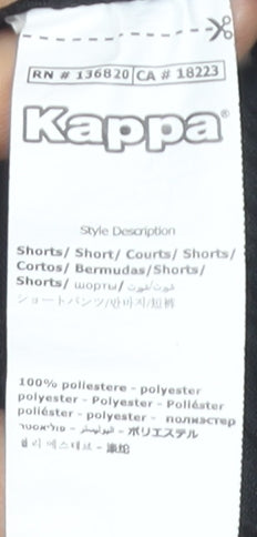 Kappa Boys Black Bermuda Football Shorts, 12 Years, Activewear