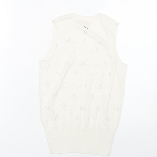 Puma Women's White Knit Vest Size 6