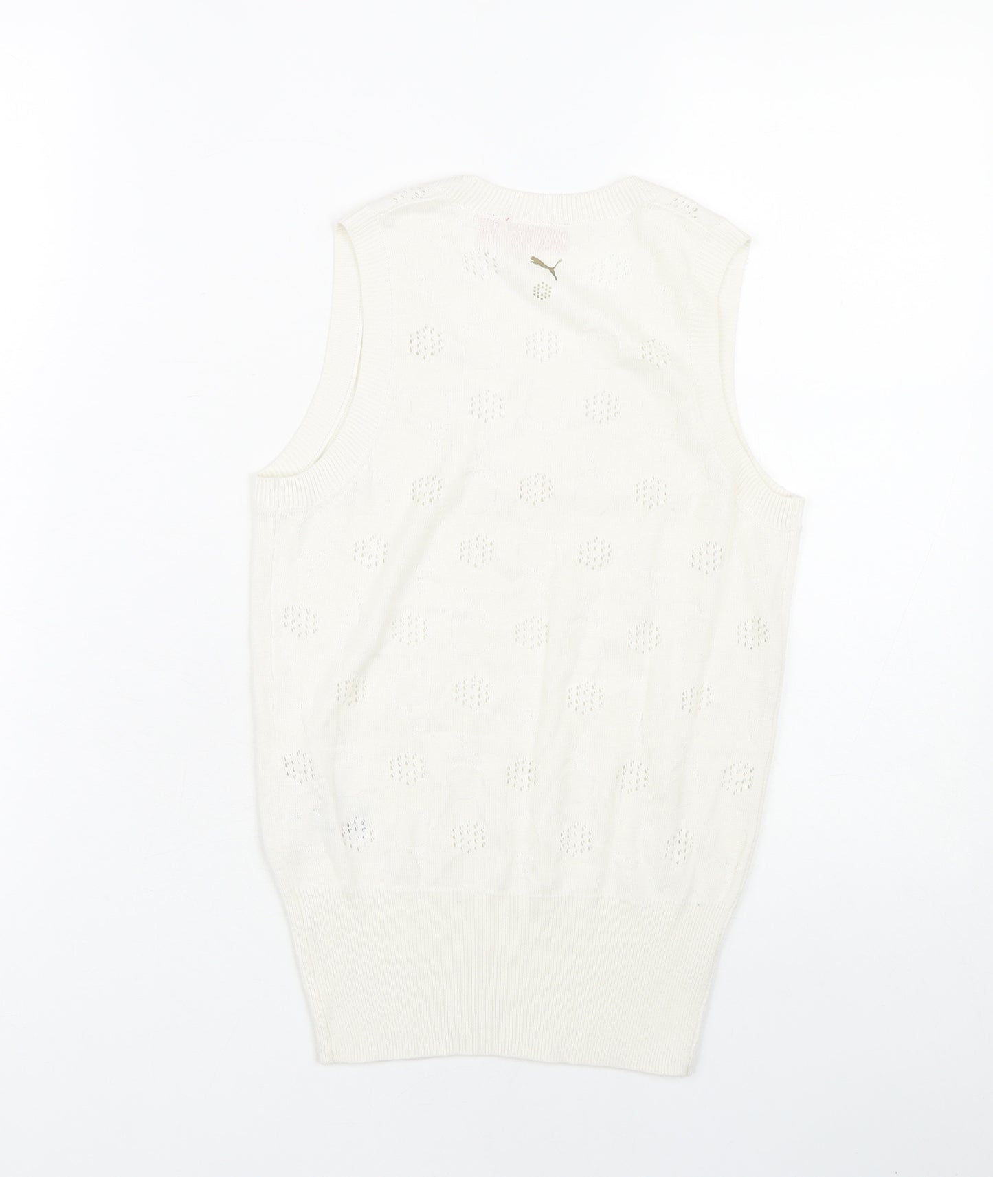 Puma Women's White Knit Vest Size 6