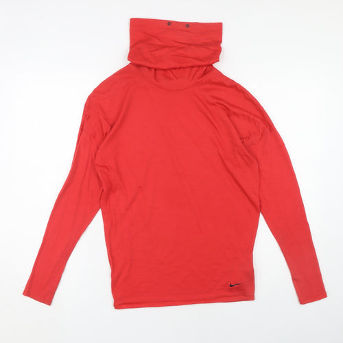 Nike Men's Red Pullover XS Slim Fit High Neck Top