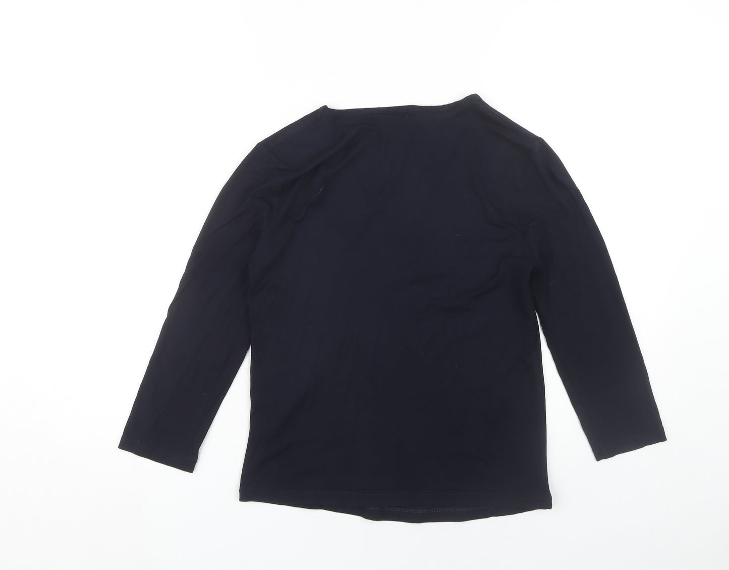 Viyella Women's Black V-Neck Blouse, Size S