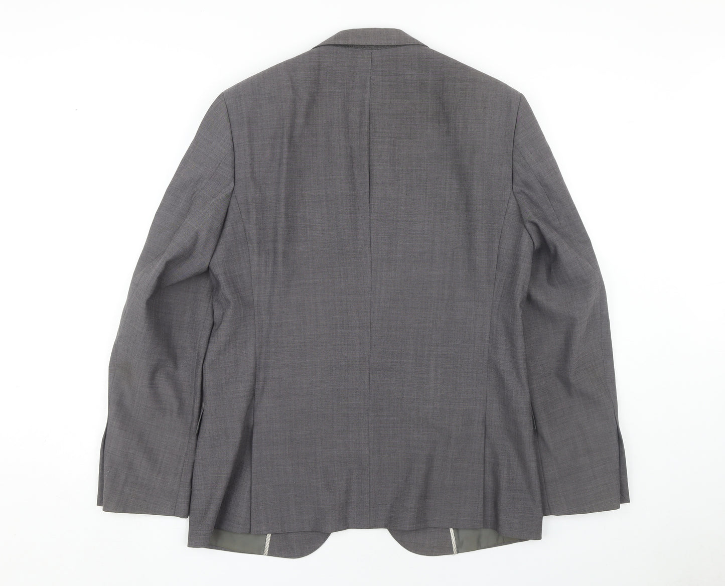 Moss London Men's Grey Slim Fit Blazer, Size M