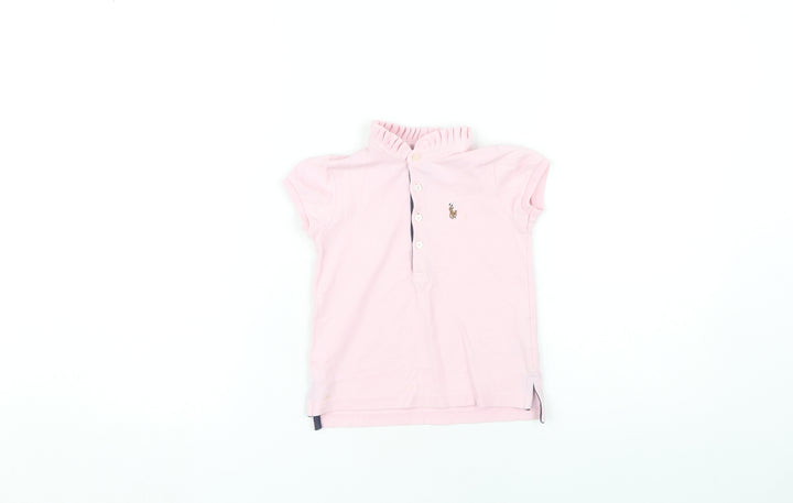 Ralph Lauren Girls Pink Polo Shirt 3-4 Years Short Sleeve