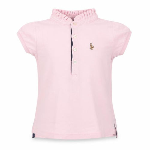 Ralph Lauren Girls Pink Polo Shirt 3-4 Years Short Sleeve