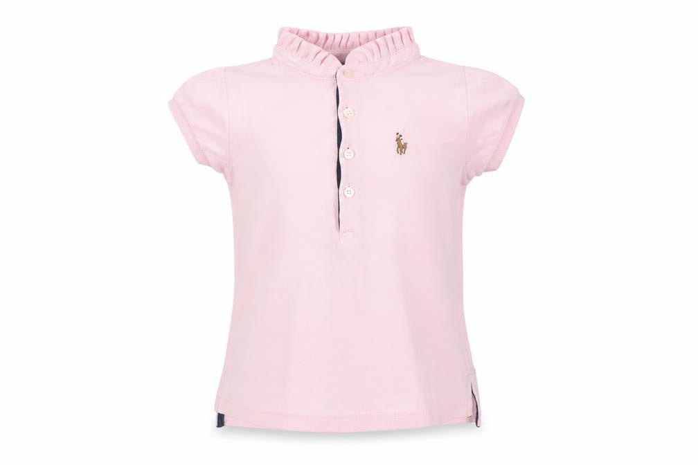 Ralph Lauren Girls Pink Polo Shirt 3-4 Years Short Sleeve